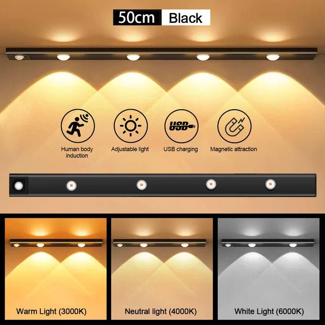 LEDs com sensor de presença - 3 cores